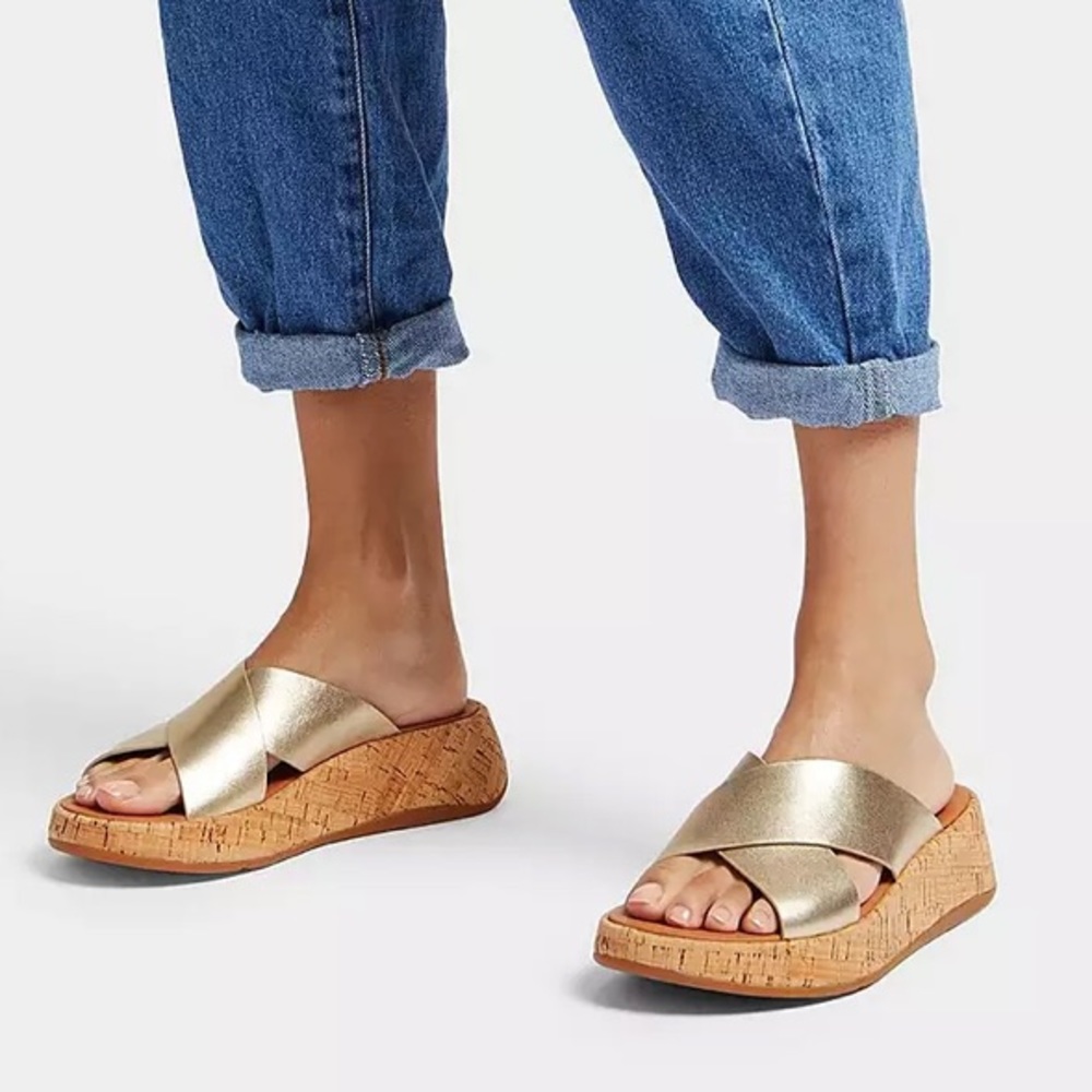 Fitflop Gold metallic leather